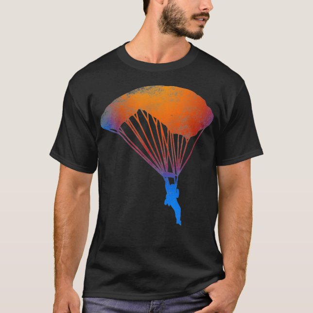 Skydiving Parachuting Skydiver Cool Graphic Design T-Shirt (Front)