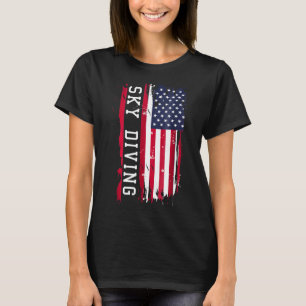 Skydiving Patriotic Sky Diving Parachute Out A Pla T-Shirt
