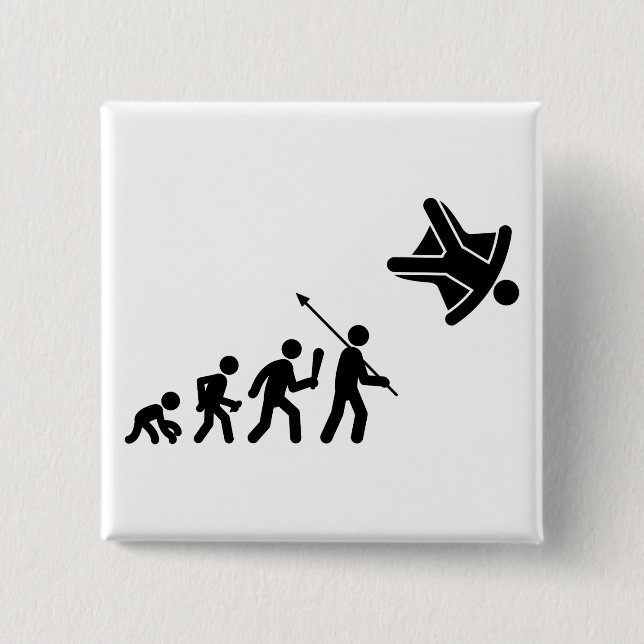 Skydiving Pinback Button (Front)