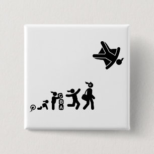 Skydiving Pinback Button