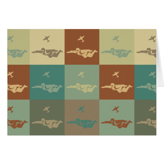 Skydiving Pop Art Cards (Front Horizontal)