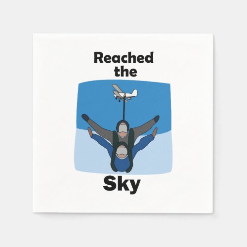 Skydiving Reached The Sky Skydiver Birthday Party Napkins