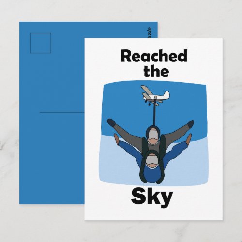Skydiving Reached The Sky Skydiver Birthday Postcard