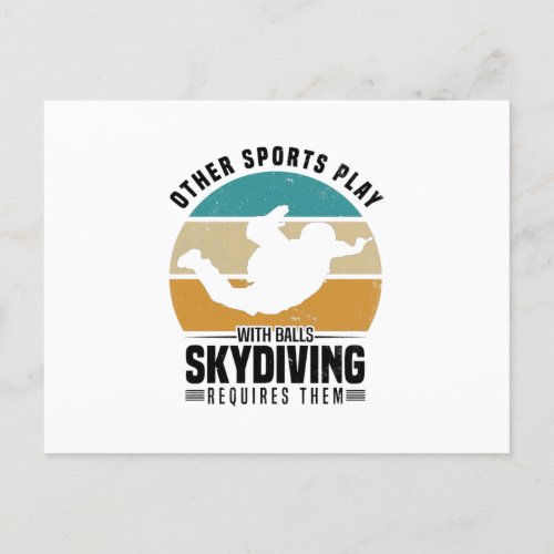 Skydiving Sayings  Skydiver Air Sports Gifts Postcard