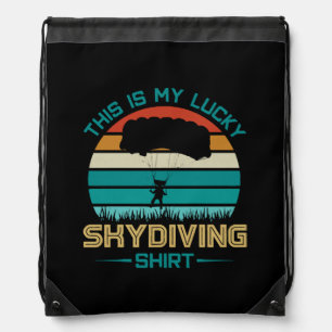 Skydiving School Portland Drawstring Bag