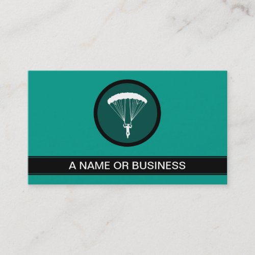 skydiving sea green bubble business card