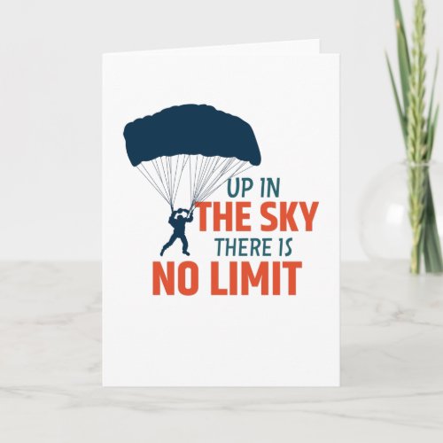 Skydiving Sky Skydiver Parachute Saying Card