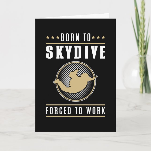 Skydiving Skydive Jump Skydiver Plane Funny Gift Card (Front)
