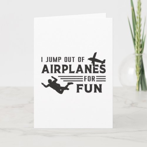 Skydiving Skydive Skydiver Jump Plane Gift Idea Card