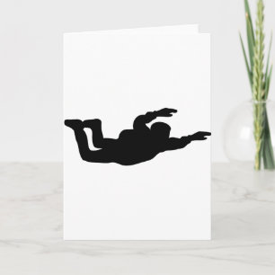 skydiving skydiver icon card