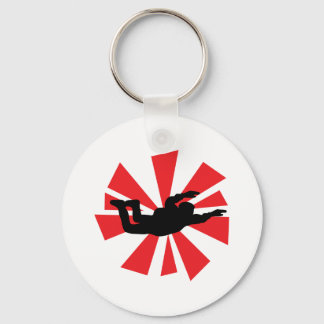 skydiving skydiver icon keychain