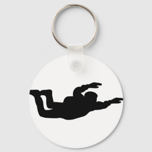 skydiving skydiver icon keychain