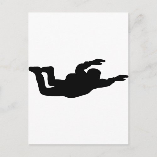 skydiving skydiver icon postcard