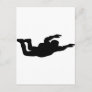 skydiving skydiver icon postcard