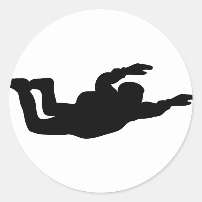 skydiving skydiver icon sticker