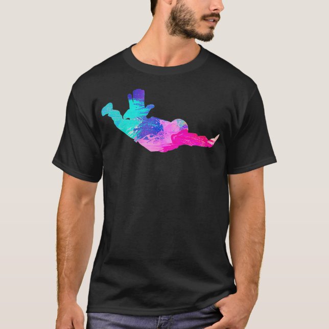 Skydiving Skydiver Parachuting Retro  T-Shirt (Front)