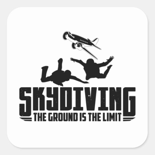 Skydiving  Skydiving Skydiver Gifts Square Sticker