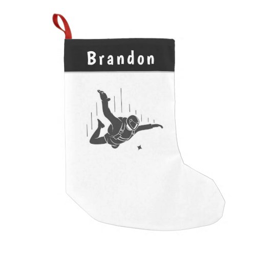 Skydiving Star Extreme Air Sports Skydivers Name Small Christmas Stocking