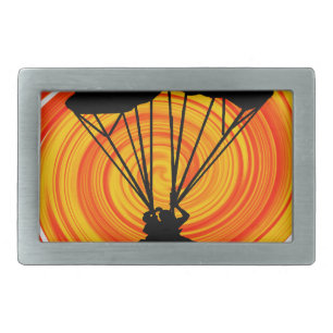 SKYDIVING SUN SETS BELT BUCKLE