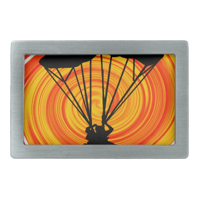 SKYDIVING SUN SETS BELT BUCKLE (Front)