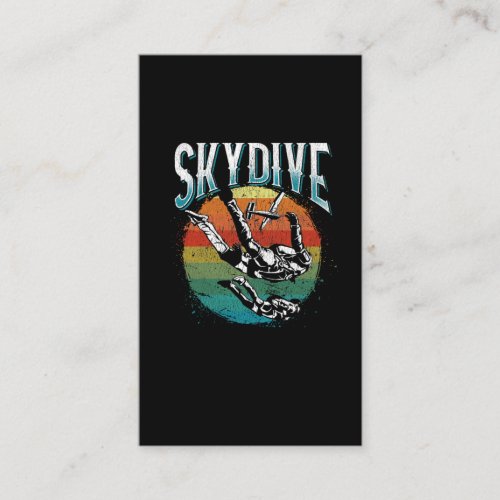 Skydiving Sunset Plane Skydive Parachute Jump Business Card