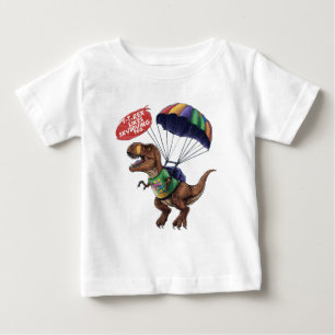 Skydiving T-Rex  Baby T-Shirt