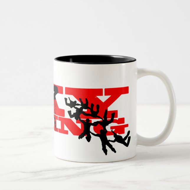 Skydiving Two-Tone Coffee Mug (Right)