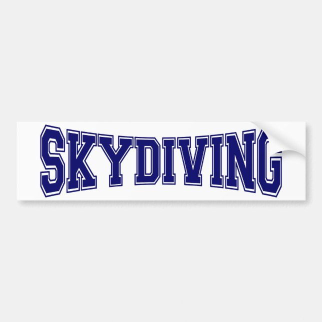 Skydiving University Style Bumper Sticker (Front)