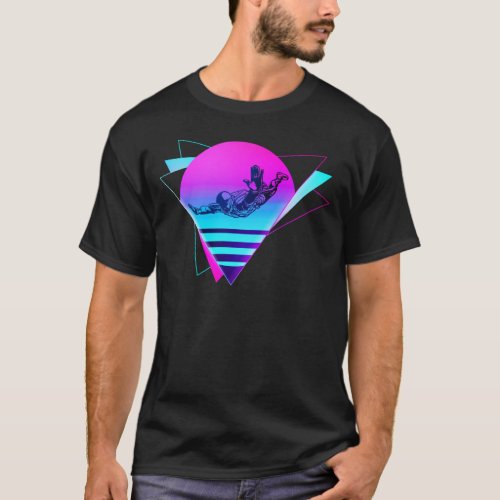 Skydiving Vaporwave Retro Vintage T_Shirt