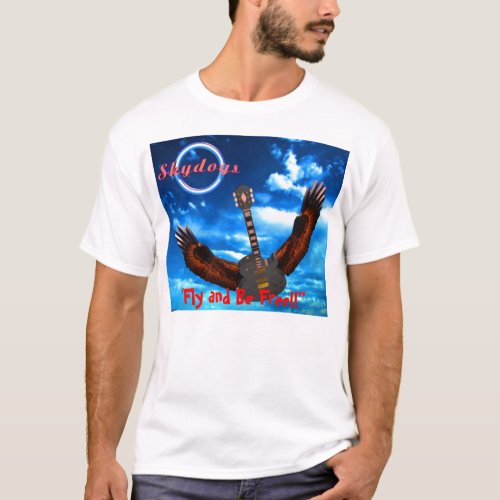 Skydog_Logo_with_Flying_Gui Fly and Be Free T_Shirt