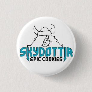 Skydottir Epic Cookies GIRL LOGO Button