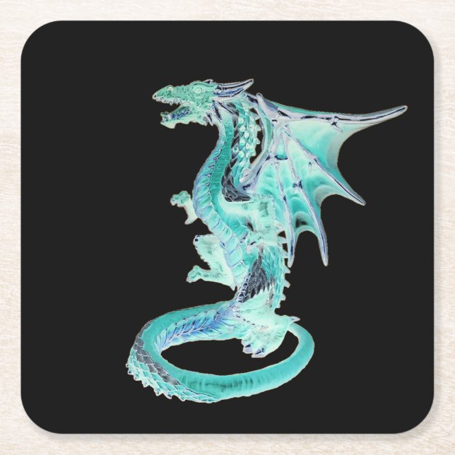 Skye Blue Dragon Coaster (Front)