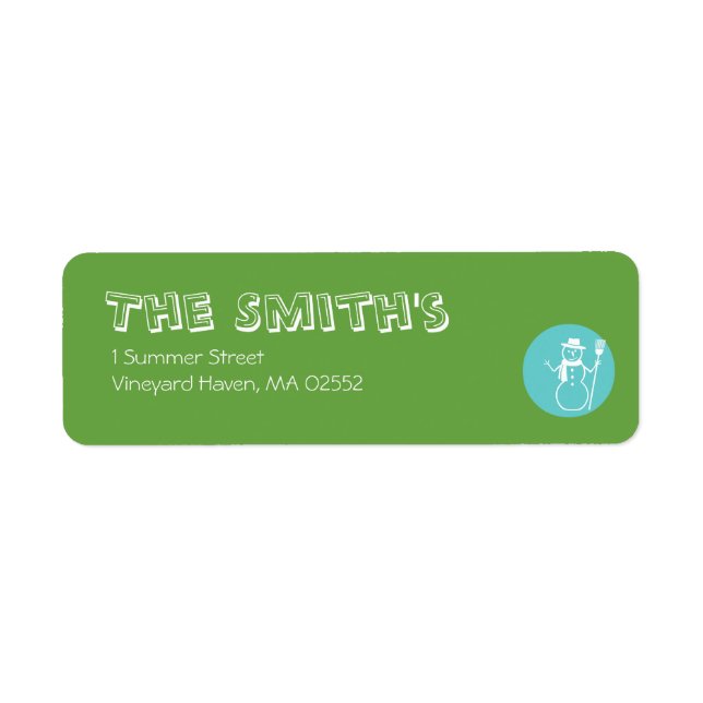 Skye - Green & Blue - Return Address Labels (Front)