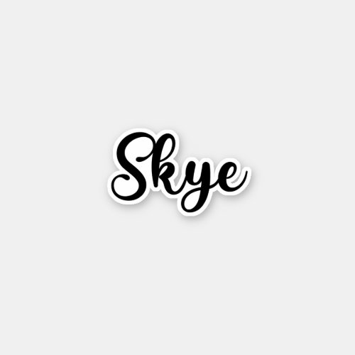 Skye Name _ Handwritten Calligraphy Sticker