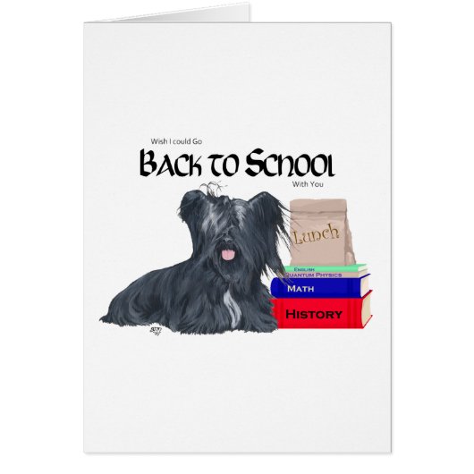 Skye Terrier Back to School Cards (Front)