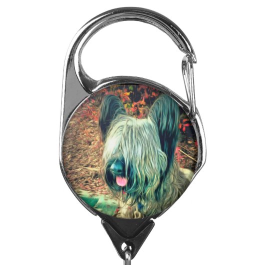 skye terrier badge holder (Carabiner Front)