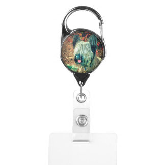 skye terrier badge holder