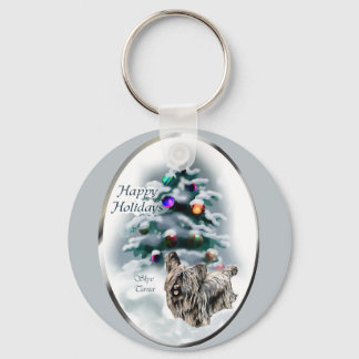 Skye Terrier Christmas Gifts Keychain
