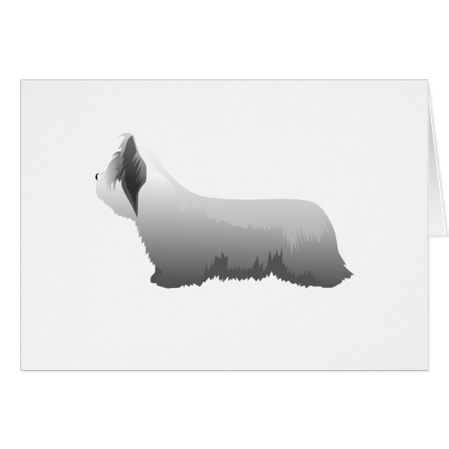 Skye Terrier Dog Breed - Ready to Customize Card (Front Horizontal)