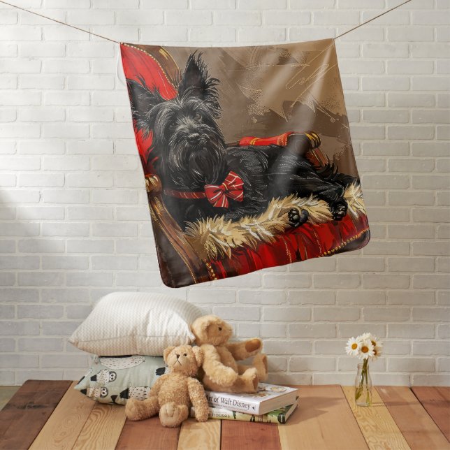 Skye Terrier Dog Christmas Festive  Baby Blanket (In Situ)
