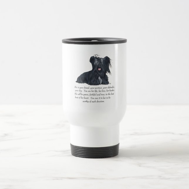 Skye Terrier FEMALE Keepsake Travel Mug (Center)