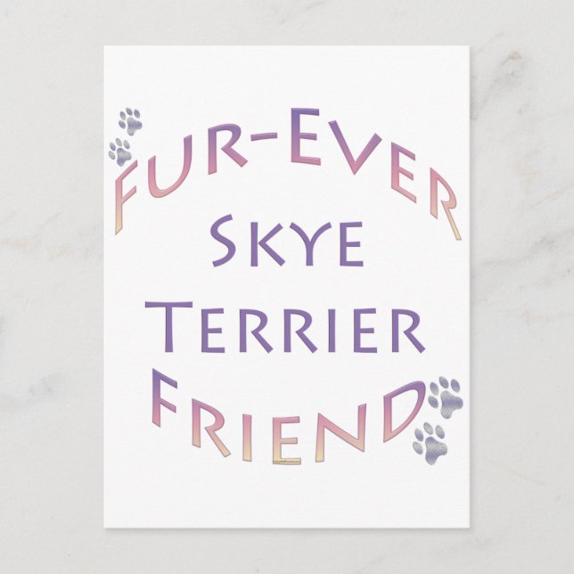 Skye Terrier Furever Friend Postcard (Front)