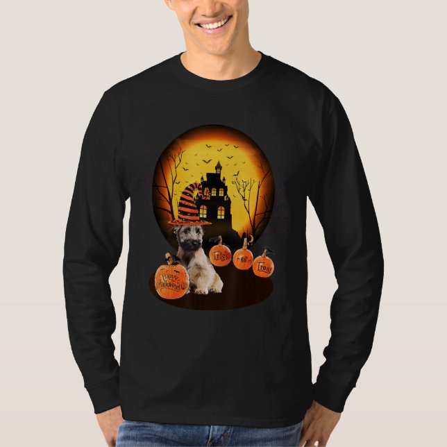 Skye Terrier Halloween For Kids Mom Dad Love Dog T-Shirt (Front)