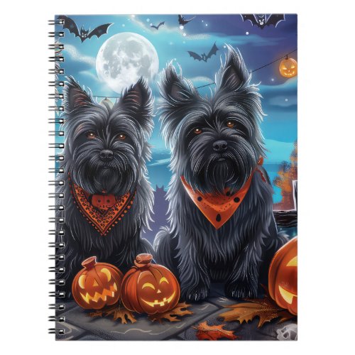 Skye Terrier Halloween Spooky  Notebook