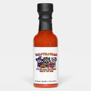Skye Terrier Halloween Thanksgiving Christmas Clas Hot Sauces