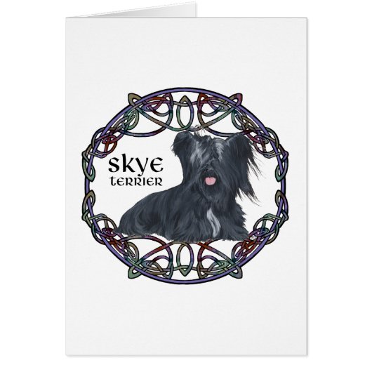 Skye Terrier in Celtic Knotwork Cards (Front)
