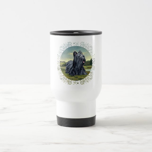 Skye Terrier in Landscape Travel Mug (Center)