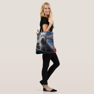Skye Terrier on a Paddle: A Scenic Adventure Tote Bag