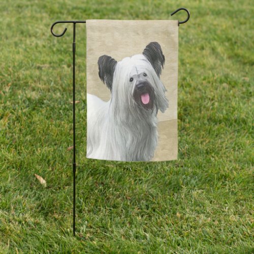 Skye Terrier Painting _ Cute Original Dog Art Garden Flag