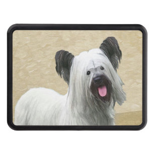 Skye Terrier Painting - Cute Original Dog Art Hitch Cover